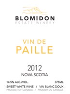 Blomidon Vin De Paille 2012